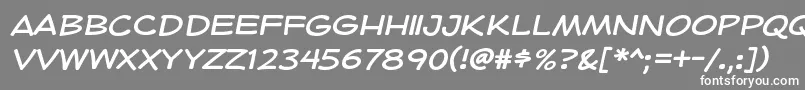 HeroidRegular-Schriftart – Weiße Schriften auf grauem Hintergrund