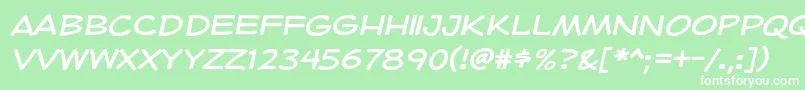 HeroidRegular Font – White Fonts on Green Background