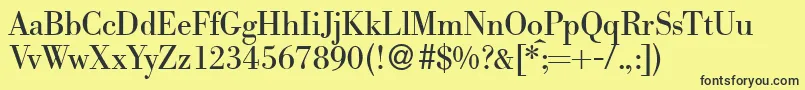 BododbNormal Font – Black Fonts on Yellow Background