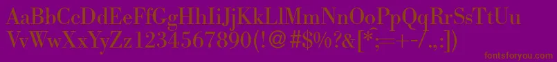 BododbNormal Font – Brown Fonts on Purple Background