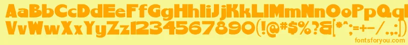 ChemyretroV01 Font – Orange Fonts on Yellow Background