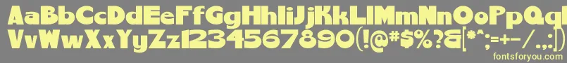 ChemyretroV01 Font – Yellow Fonts on Gray Background