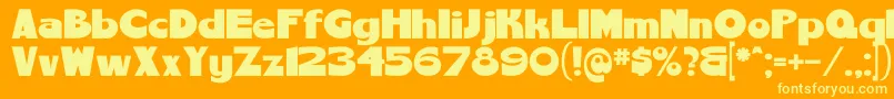 ChemyretroV01 Font – Yellow Fonts on Orange Background