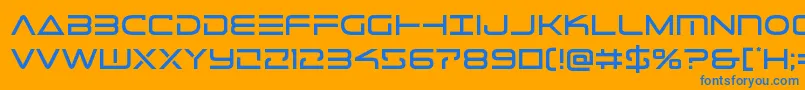 フォントTelemarines1 – オレンジの背景に青い文字