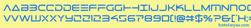 Telemarines1 Font – Blue Fonts on Yellow Background