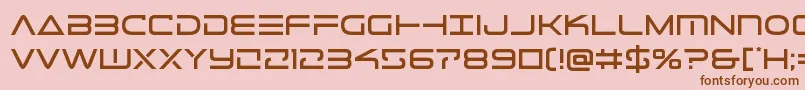 Telemarines1 Font – Brown Fonts on Pink Background