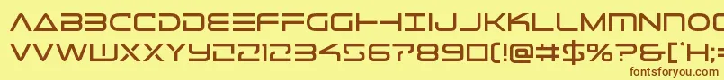 Telemarines1 Font – Brown Fonts on Yellow Background