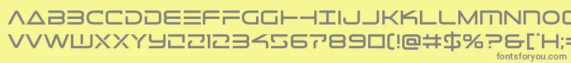 フォントTelemarines1 – 黄色の背景に灰色の文字