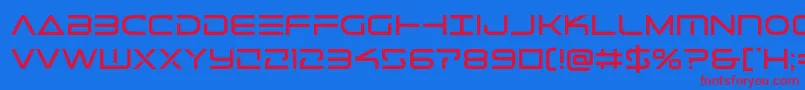 Telemarines1 Font – Red Fonts on Blue Background