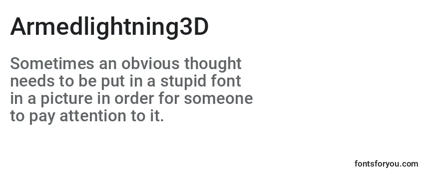 Armedlightning3D Font