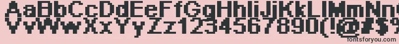 フォントPixeab – ピンクの背景に黒い文字