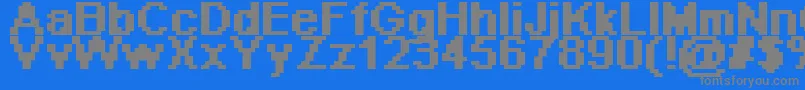 フォントPixeab – 青い背景に灰色の文字