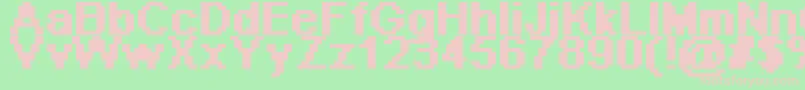 Pixeab-fontti – vaaleanpunaiset fontit vihreällä taustalla