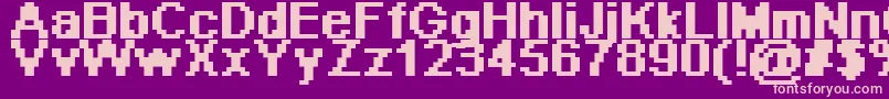 フォントPixeab – 紫の背景にピンクのフォント