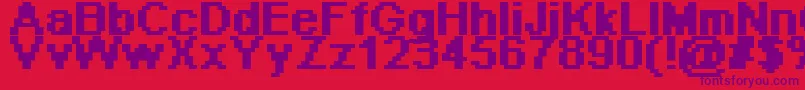 Pixeab Font – Purple Fonts on Red Background