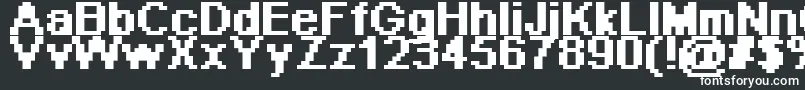 Шрифт Pixeab – белые шрифты на чёрном фоне