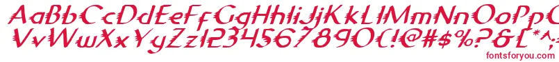 フォントGypsyRoadItalic – 赤い文字