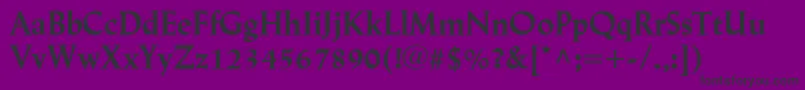 LinotypeTrajanusBold Font – Black Fonts on Purple Background