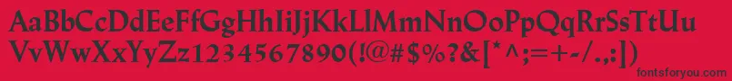 LinotypeTrajanusBold Font – Black Fonts on Red Background