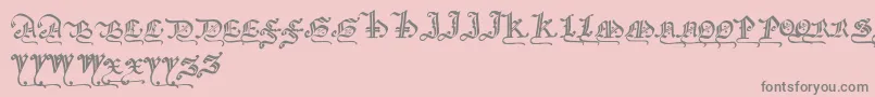 Gothicmajuscles Font – Gray Fonts on Pink Background