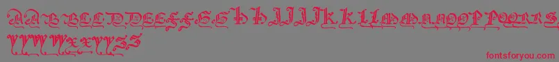 Gothicmajuscles Font – Red Fonts on Gray Background