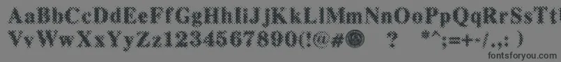 Шрифт PuchakhonMagnifier3 – чёрные шрифты на сером фоне