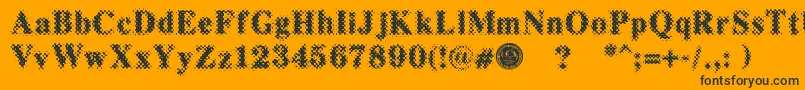 PuchakhonMagnifier3 Font – Black Fonts on Orange Background
