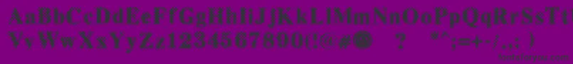 Czcionka PuchakhonMagnifier3 – czarne czcionki na fioletowym tle