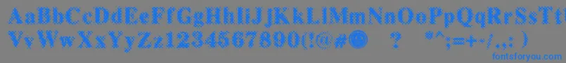 PuchakhonMagnifier3 Font – Blue Fonts on Gray Background