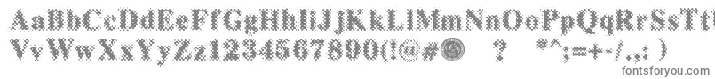 フォントPuchakhonMagnifier3 – 白い背景に灰色の文字