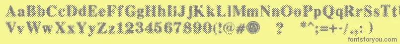 PuchakhonMagnifier3 Font – Gray Fonts on Yellow Background