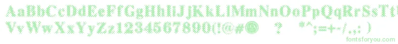 PuchakhonMagnifier3 Font – Green Fonts on White Background