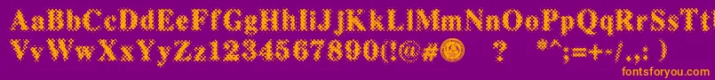 Шрифт PuchakhonMagnifier3 – оранжевые шрифты на фиолетовом фоне