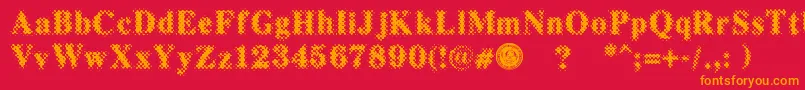 Шрифт PuchakhonMagnifier3 – оранжевые шрифты на красном фоне