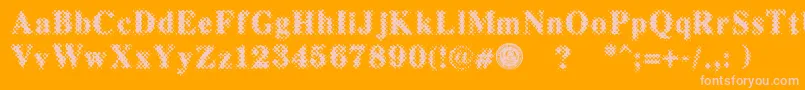 More about PuchakhonMagnifier3 Font PuchakhonMagnifier3 Font – Pink Fonts on Orange Background