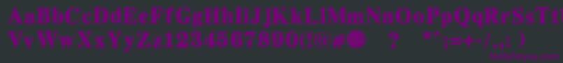 フォントPuchakhonMagnifier3 – 黒い背景に紫のフォント