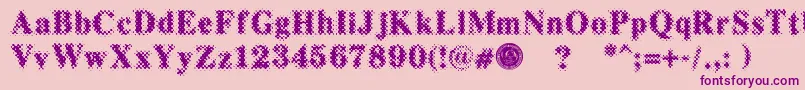 PuchakhonMagnifier3 Font – Purple Fonts on Pink Background