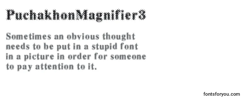 Review of the PuchakhonMagnifier3 Font