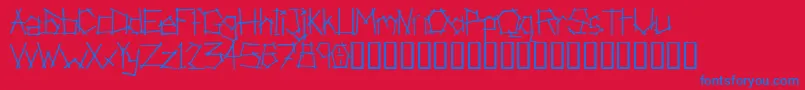 AnarchistBible Font – Blue Fonts on Red Background