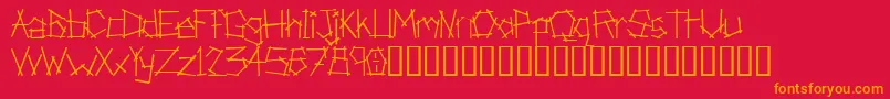 AnarchistBible Font – Orange Fonts on Red Background