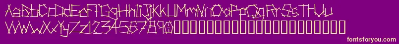 AnarchistBible Font – Yellow Fonts on Purple Background