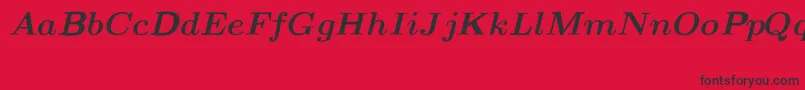 CmMathItalicbold Font – Black Fonts on Red Background