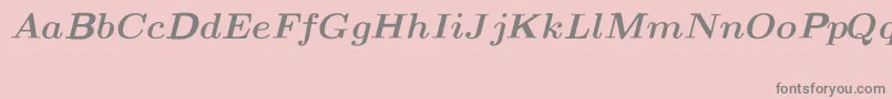 CmMathItalicbold Font – Gray Fonts on Pink Background