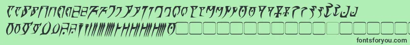 DaedraBoldItalicフォントについての詳細 フォントDaedraBoldItalic – 緑の背景に黒い文字