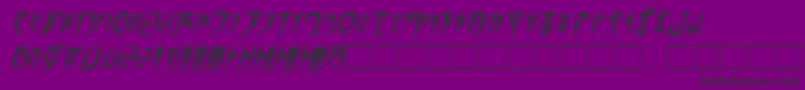 フォントDaedraBoldItalic – 紫の背景に黒い文字