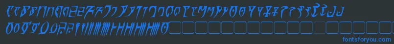 DaedraBoldItalic Font – Blue Fonts on Black Background