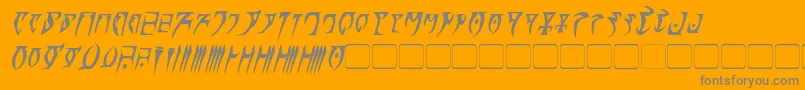 DaedraBoldItalic Font – Gray Fonts on Orange Background