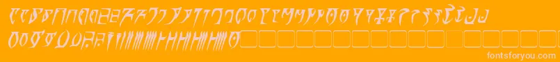 フォントDaedraBoldItalic – オレンジの背景にピンクのフォント