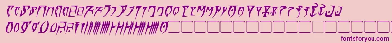 DaedraBoldItalic Font – Purple Fonts on Pink Background