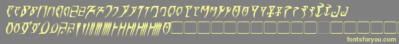 DaedraBoldItalic Font – Yellow Fonts on Gray Background